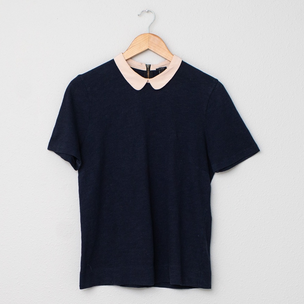 Jcrew Women’s Peter Pan Collar Short Sleeve Sweate